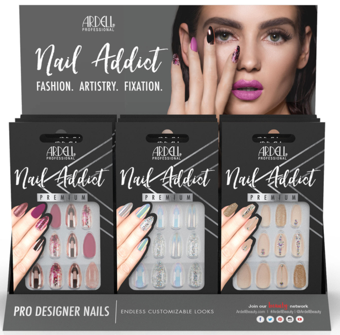 Présentoir de salon Ardell Nail Addict (9 pièces)