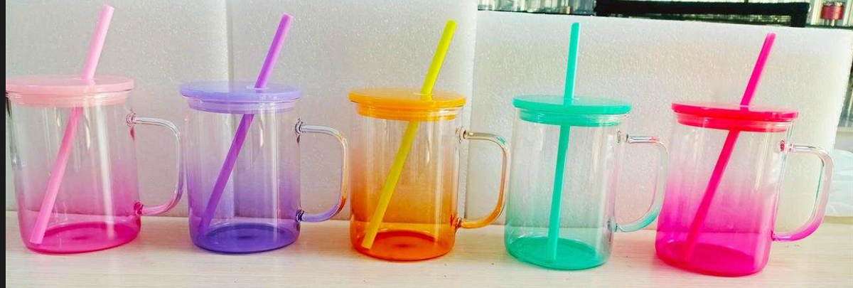 Mug en verre Libby Ombre effet gelée - Personnalisable (sublimation et vinyle)