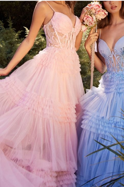 3 COULEURS DISPONIBLES - ROBE DE BAL EN TULLE SUPERPOSÉ