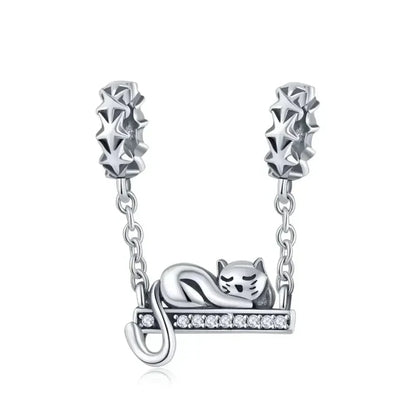 Breloques en argent sterling 925 avec cristaux 5A transparents en forme de cœur et de X pour bracelet et pendentif de collier
