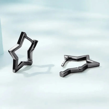 Boucles d'oreilles étoiles en argent sterling 925 - Boucles d'oreoreilles minimalistes en forme d'étoile pour femme - Bijoux de mode SCE1136