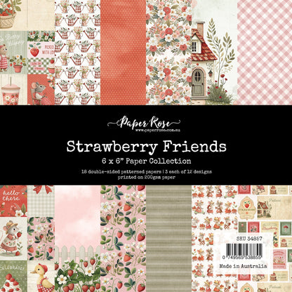 Collection de papiers "Amis Fraises" 6x6 34857