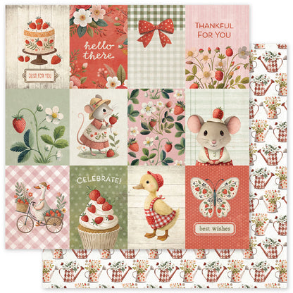 Collection de papiers "Amis Fraises" 6x6 34857