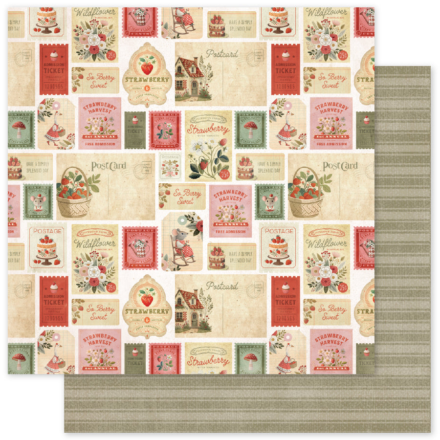 Collection de papiers "Amis Fraises" 6x6 34857