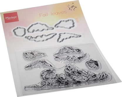 Marianne Design Tampon et Pochoir - Feuilles d'automne de Tiny