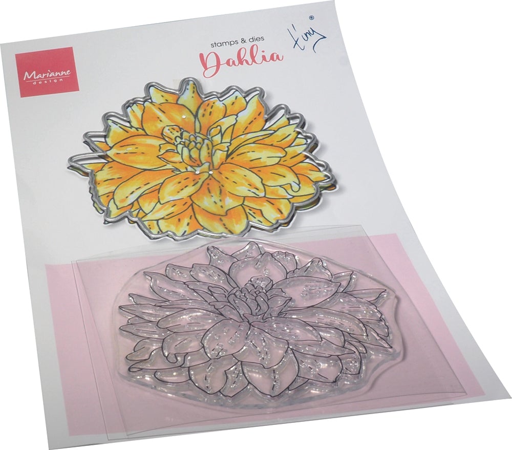 Marianne Design Tiny's Flowers - Ensemble Tampon et Matrices Dahlia