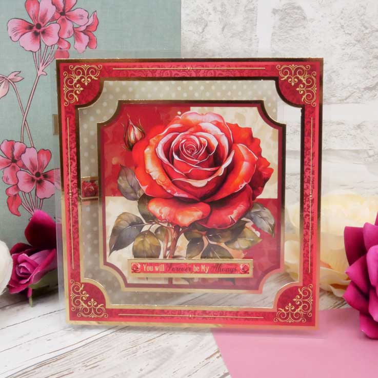 Feuille de dessus de carte Roses Rouges, Rouges