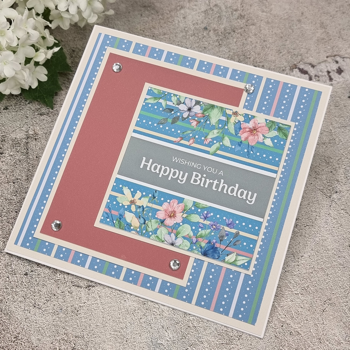 The Paper Boutique Sunny Gardens Bloc de papier 20 x 20 cm