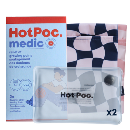 HotPoc medic Coussin chauffant réutilisable pour enfants — Lot de 2 avec pochettes