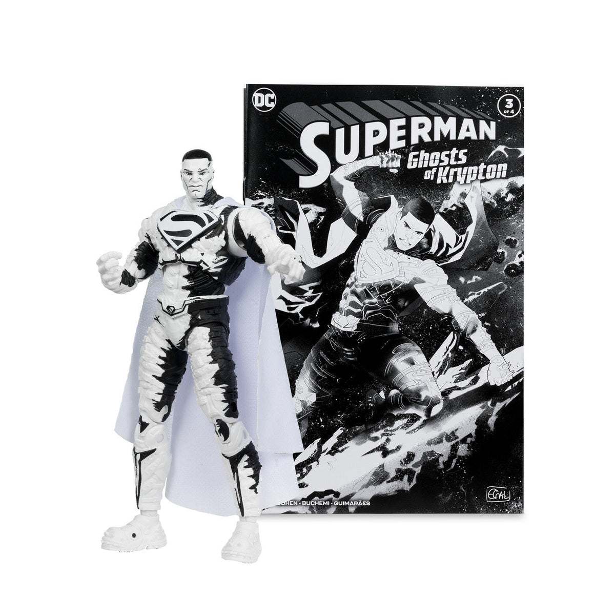 Superman Comics Sketch Edition (Page Punchers: Ghost of Krypton) 7" 4-Pack Gold Label Figure