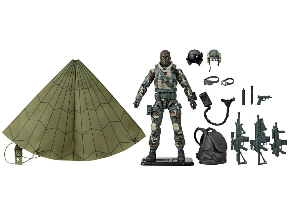 G.I. Joe Classified Series Figurine Pilote d'action 60e anniversaire - HALO - Chute libre à basse altitude - Parachutiste