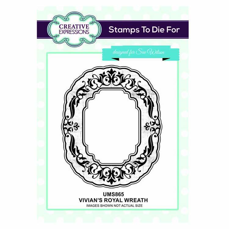 Tampon pré-découpé Vivian's Royal Wreath de Creative Expressions Stamps To Die For