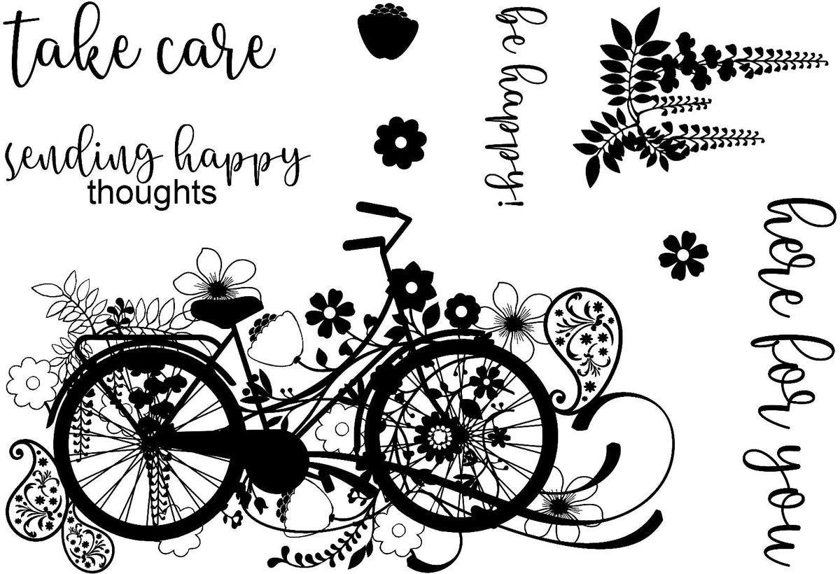 Creative Expressions Designer Boutique I Wheelie Love My Bike Lot de tampons transparents 15,2 x 10,2 cm