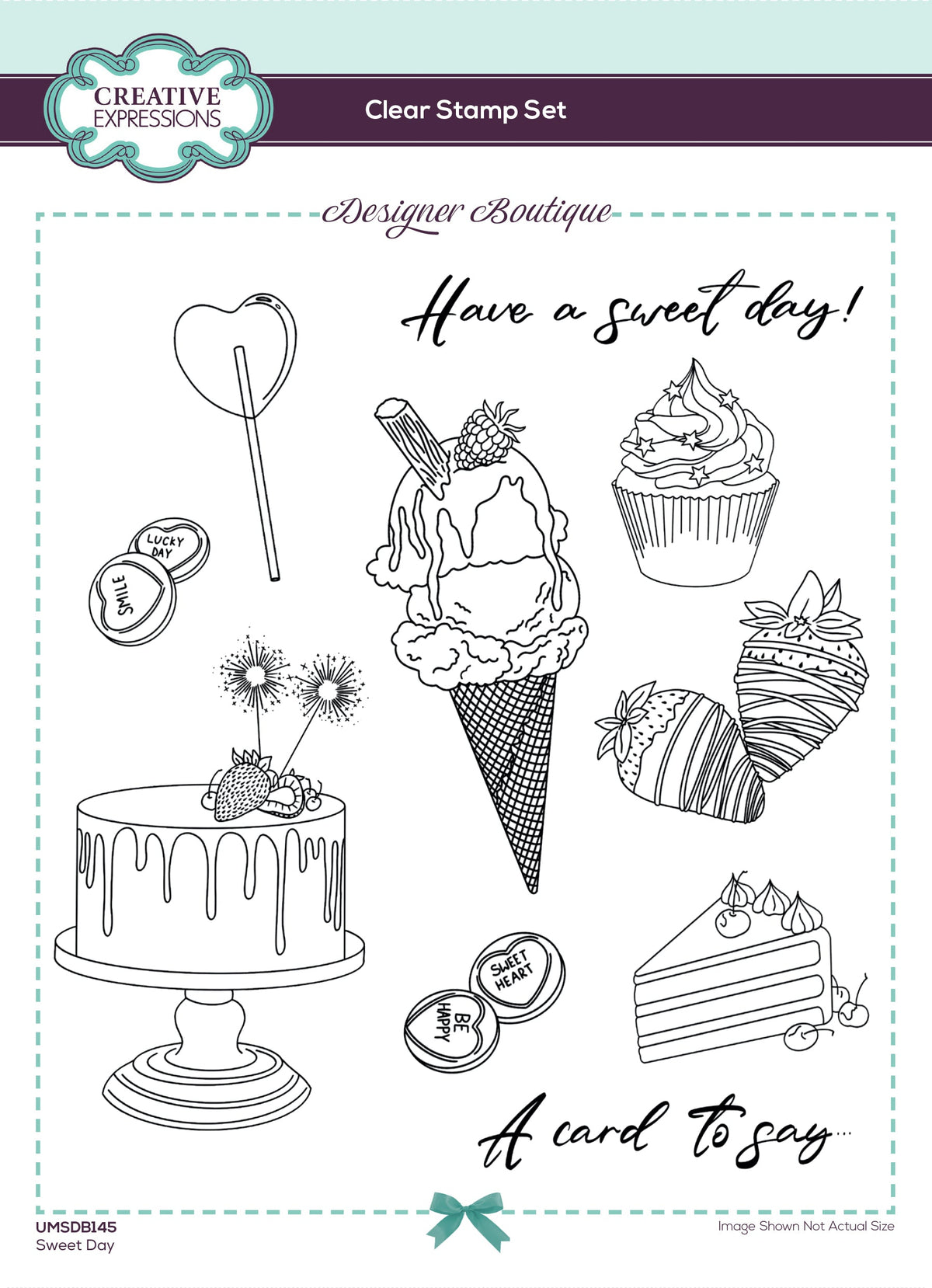 Creative Expressions Designer Boutique Tampons transparents Sweet Day 15 x 20 cm