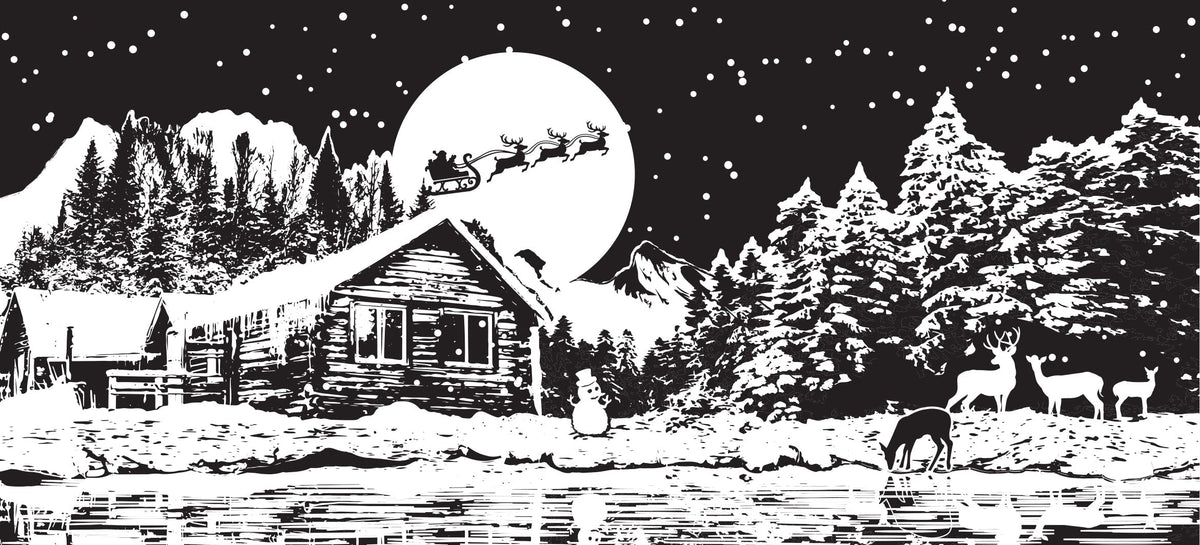 Creative Expressions Designer Boutique Cabane de Noël Tampon pré-découpé 10,16 cm x 20,32 cm