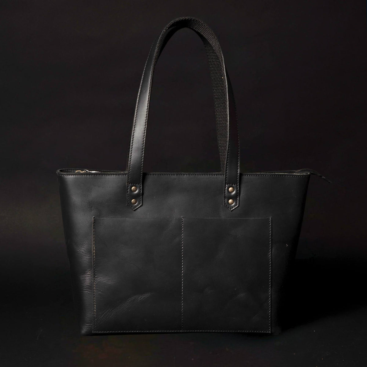Classic Cognac Leather Tote Bag