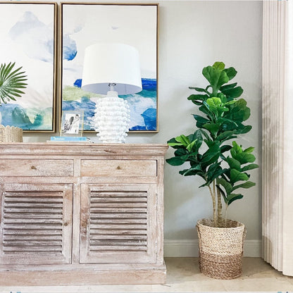 Fafa Plante artificielle en pot Ficus lyrata (Plusieurs tailles)