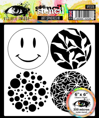 Visible Image Art Spheres #1 Stencil - 6 x 6