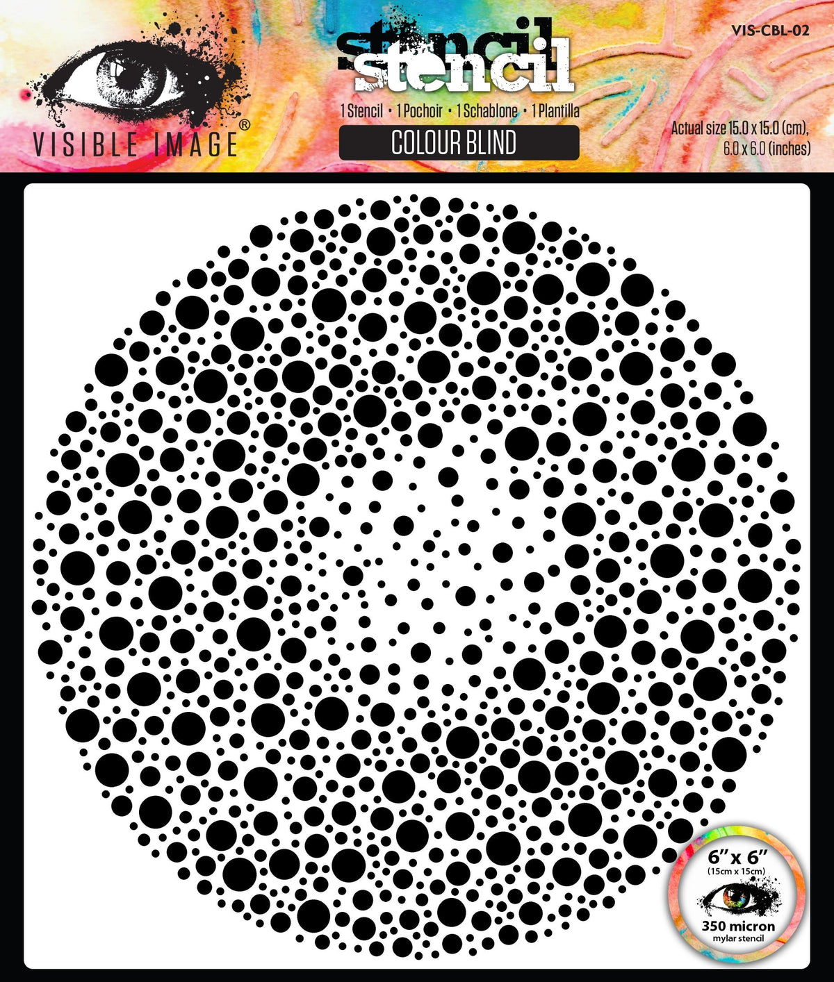 Visible Image Colour Blind 6in x 6in Stencil