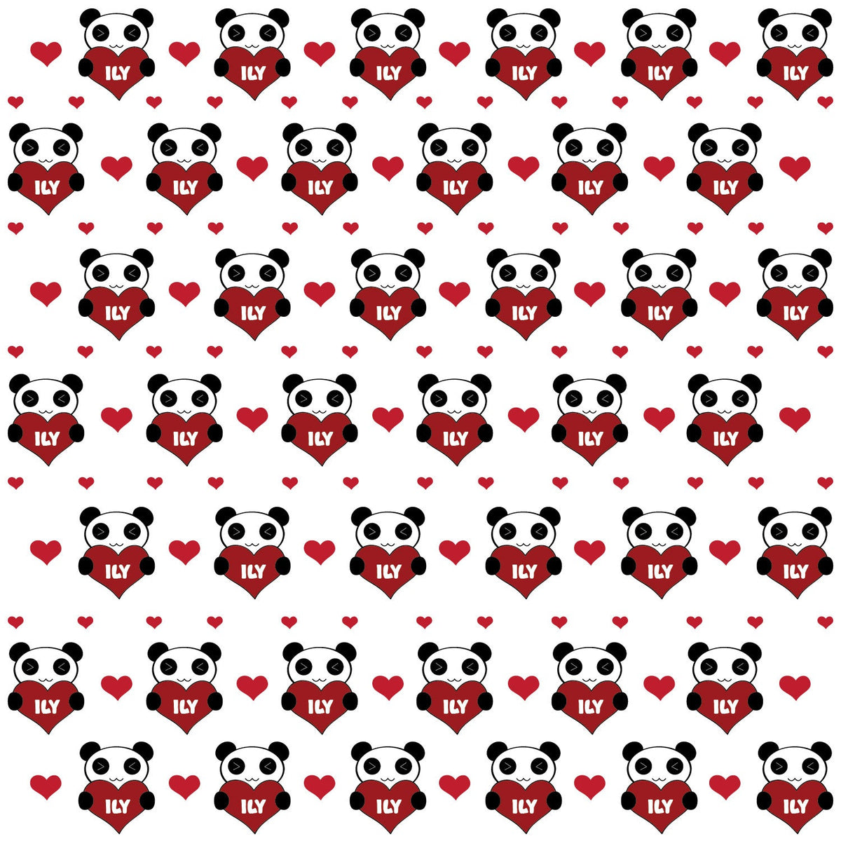 Transfert thermocollant Saint-Valentin avec ours panda