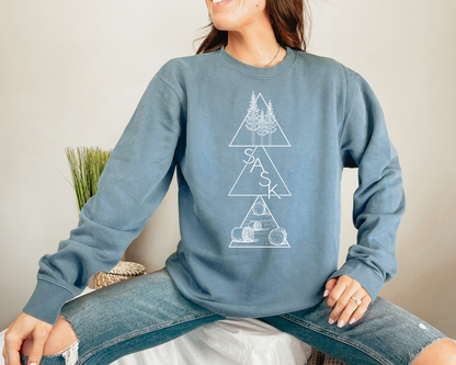Sweat-shirt unisexe premium Géométrique Saskatchewan | Vêtements Saskatchewan