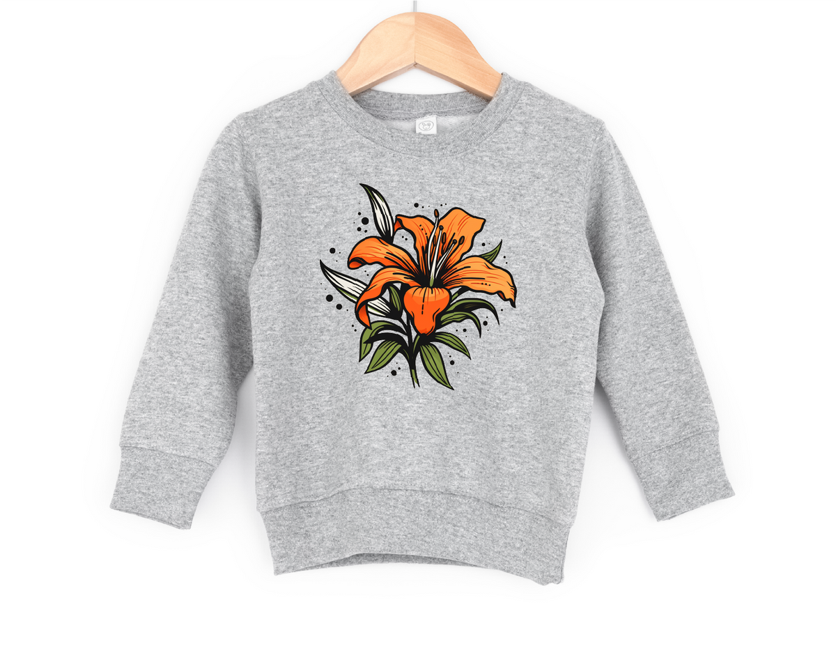 Chandail ras du cou vintage Prairie Lily pour jeunes et tout-petits | Vêtements de la Saskatchewan