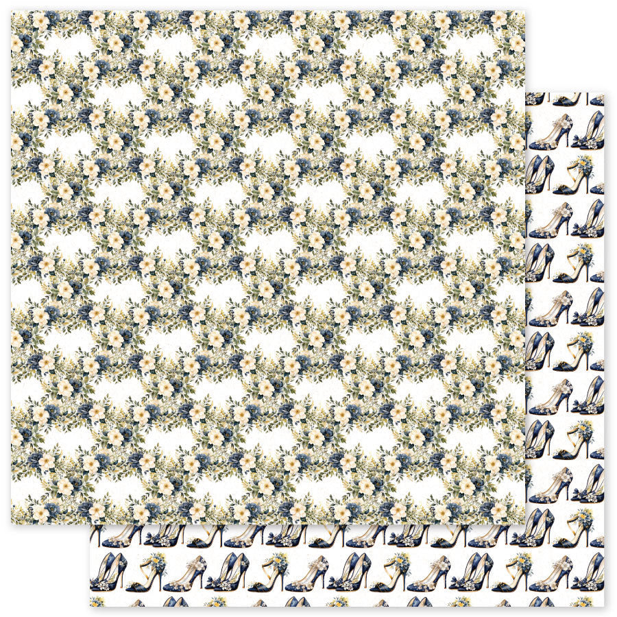 Collection de papiers "L'essentiel des fleurs de mariage 2.0" 30x30 cm 34485