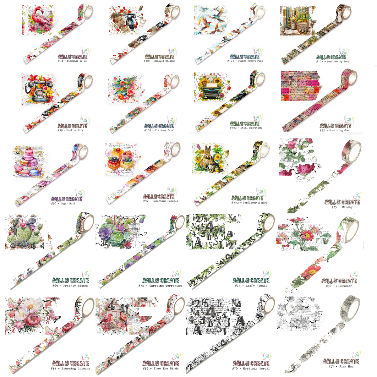 AALL and Create - Washi Tape - Bouquet d'appel