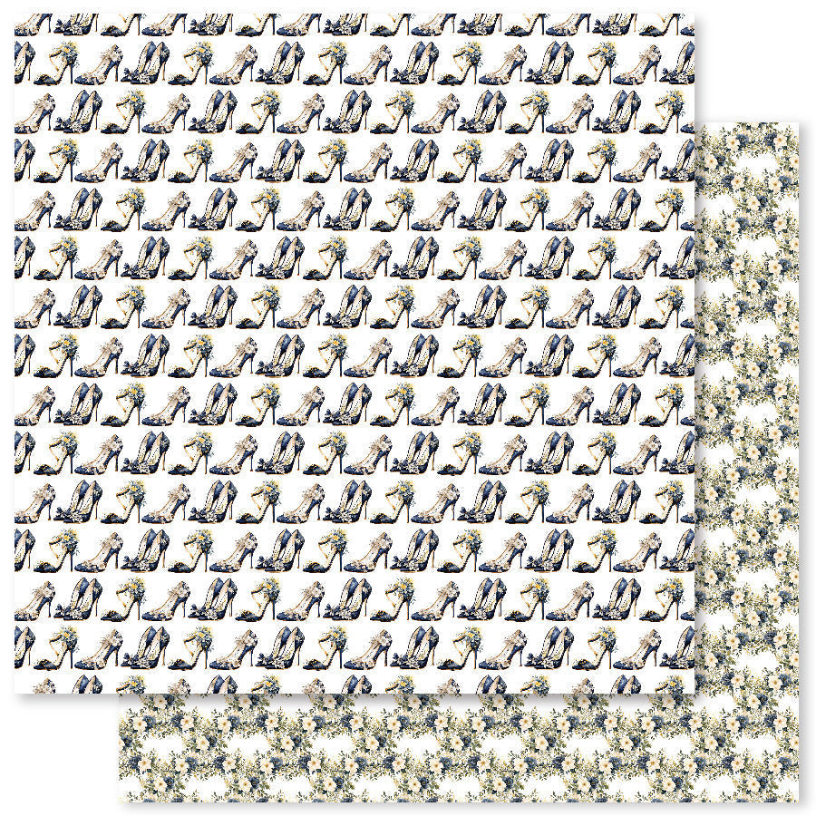 Papiers de base E 12x12 "Mariage en fleurs" (Paquet de 12) 31740