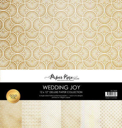 Wedding Joy Foil Gold 12x12 Paper Collection 34509