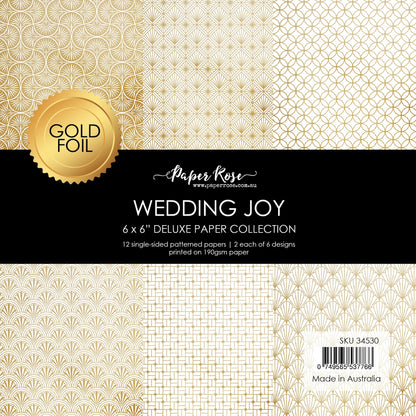 Wedding Joy Foil Gold 6x6 Paper Collection 34530