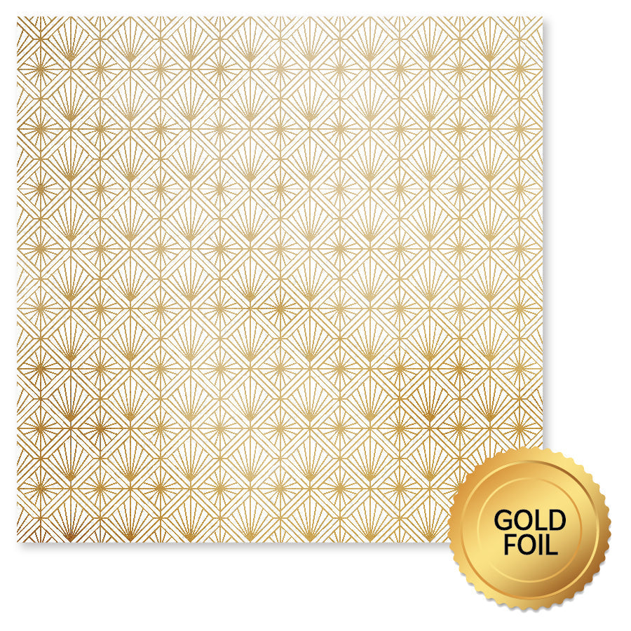 Papier "Wedding Joy" Feuille Or B 30,5 x 30,5 cm (Lot de 6) 34515