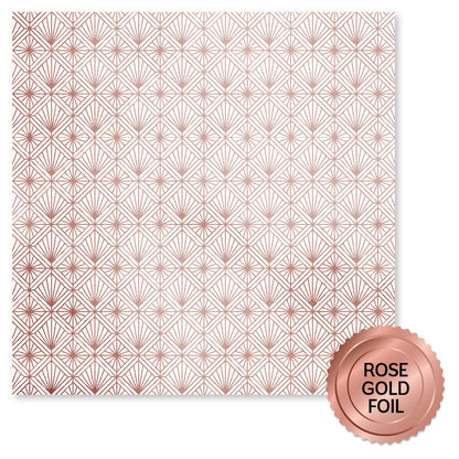 Collection de papiers "Wedding Joy" or rose métallique 6x6 34581