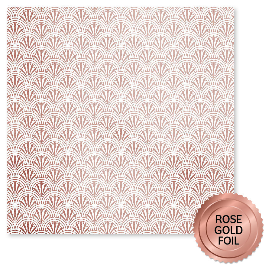 Collection de papiers Feuille d'Or Rose Mariage Joie 30x30 cm 34557