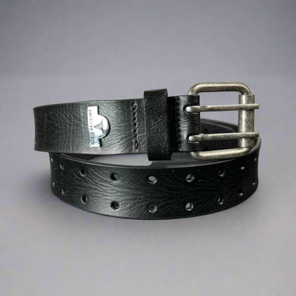 Ceinture homme en cuir grainé de buffle
