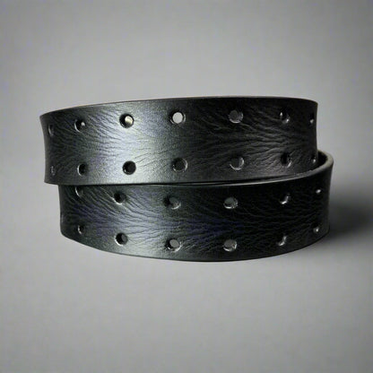 Ceinture homme en cuir grainé de buffle