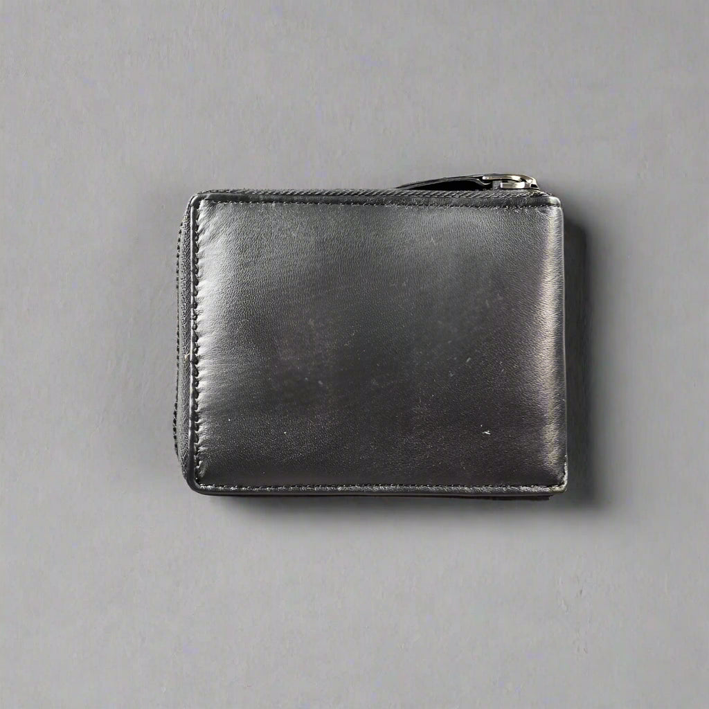 Portefeuille en cuir pour hommes Greenwood. Portefeuille zippé avec protection RFID premium