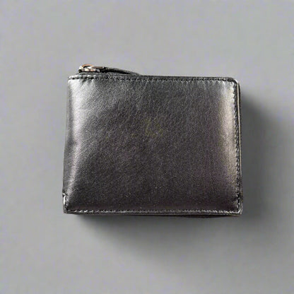 Portefeuille en cuir pour hommes Greenwood. Portefeuille zippé avec protection RFID premium
