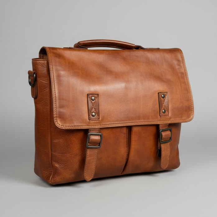 Sac de messager pour ordinateur portable en cuir de qualité supérieure MET