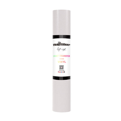 Vinyle thermocollant Teckwrap à paillettes - Blanc | Des motifs durables et étincelants pour T-shirts, sweats à capuche, casquettes et plus encore !