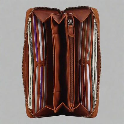 Portefeuille zippé pour femme