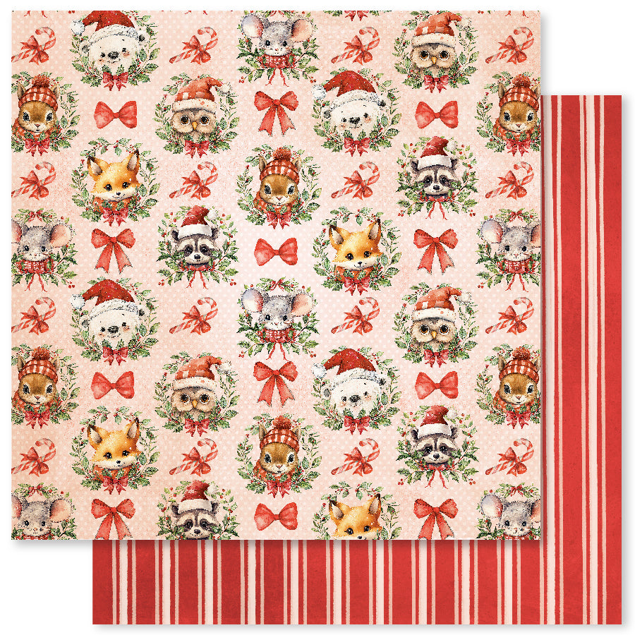 Collection de papiers Noël boisé 15x15 cm 33063