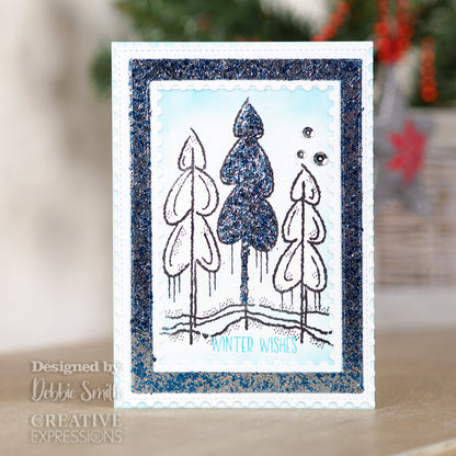 Tampon Woodware Clear Singles Hiver Arbres 10 x 15 cm