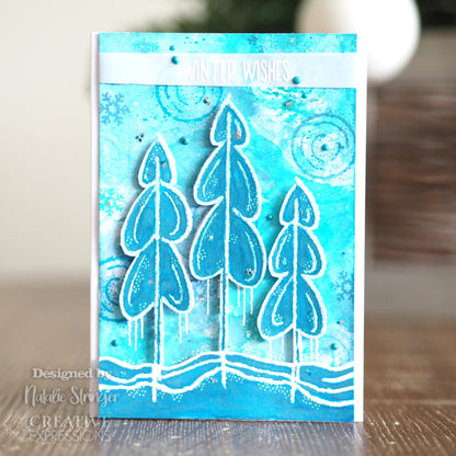 Tampon Woodware Clear Singles Hiver Arbres 10 x 15 cm
