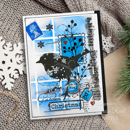 Tampon Woodware Clear Singles Étiquettes de Noël Scrapbooking 3 po x 4 po