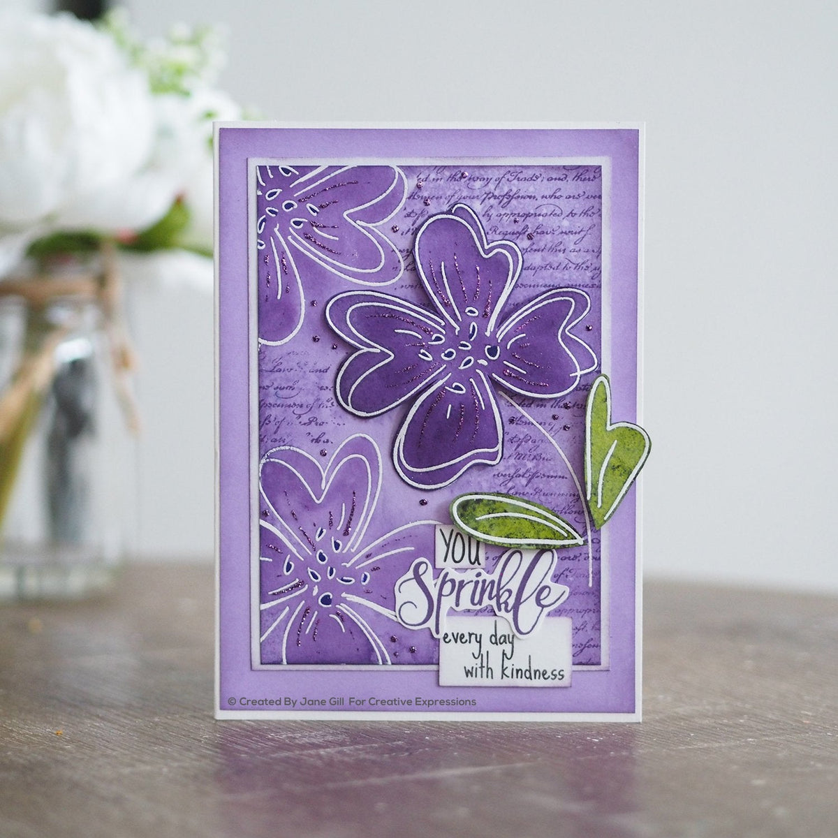 Tampon Woodware Clear Singles Poppy Sketch 10,16 cm x 15,24 cm