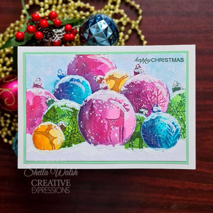 Tampon Woodware Clear Singles Paintable Baubles Circles 4 po x 6 po