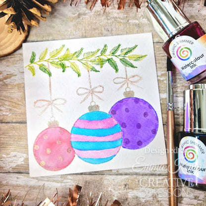 Set de tampons Woodware Clear Singles Paintable Baubles Leafy Fillers 4 x 6 po