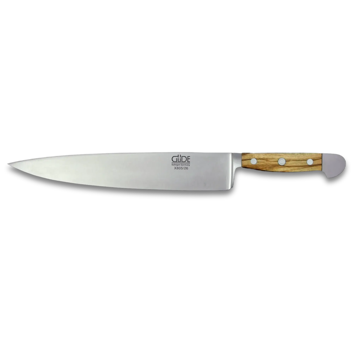 ALPHA OLIVE| Couteau de chef - 25 cm | Acier forgé avec manche en bois d'olivier