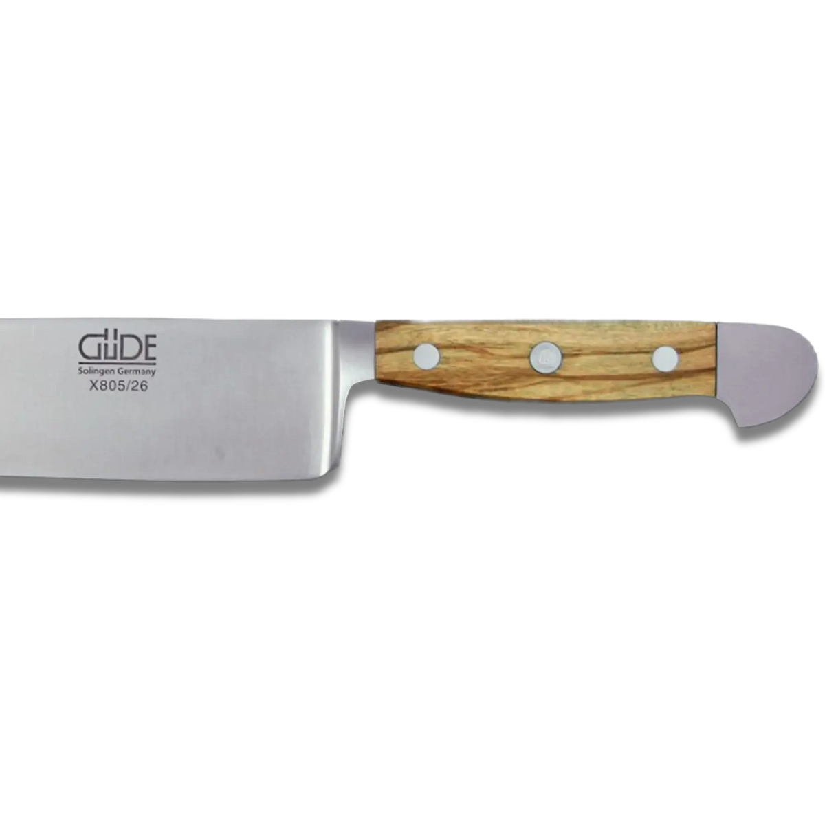 ALPHA OLIVE| Couteau de chef - 25 cm | Acier forgé avec manche en bois d'olivier